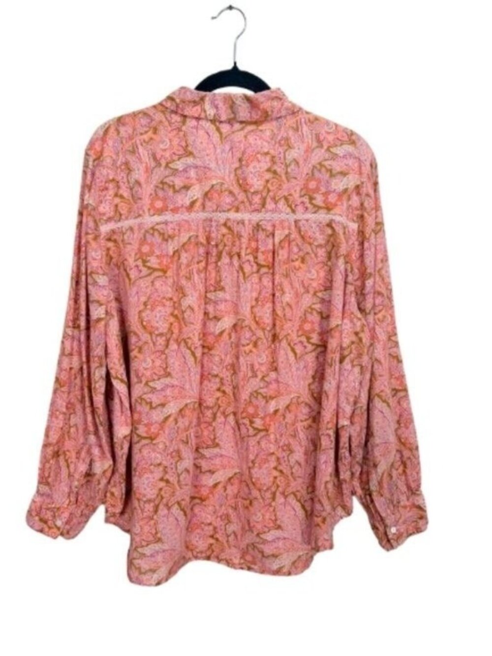 Sundance Poppy Bloom Oversized Long Sleeve Popover Top Shirt Saize XL - Picture 7 of 11